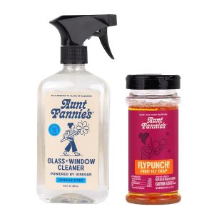 Aunt Fannie’s Set: Vinegar Wash for Glass & Home windows + FlyPunch Fruit Fly Entice