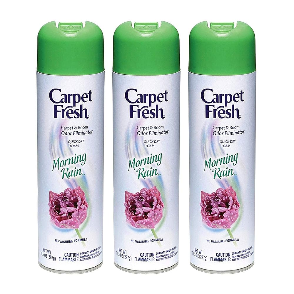 Morning Rain Carpet Freshener and Deodorizer Spray – No Vacuum Wanted (Set of three)